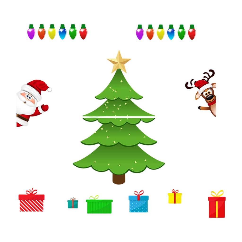 Christmas Decorations PVC Refrigerator Stickers DIY Fridge Ornaments for Festive Home Kitchen Decor