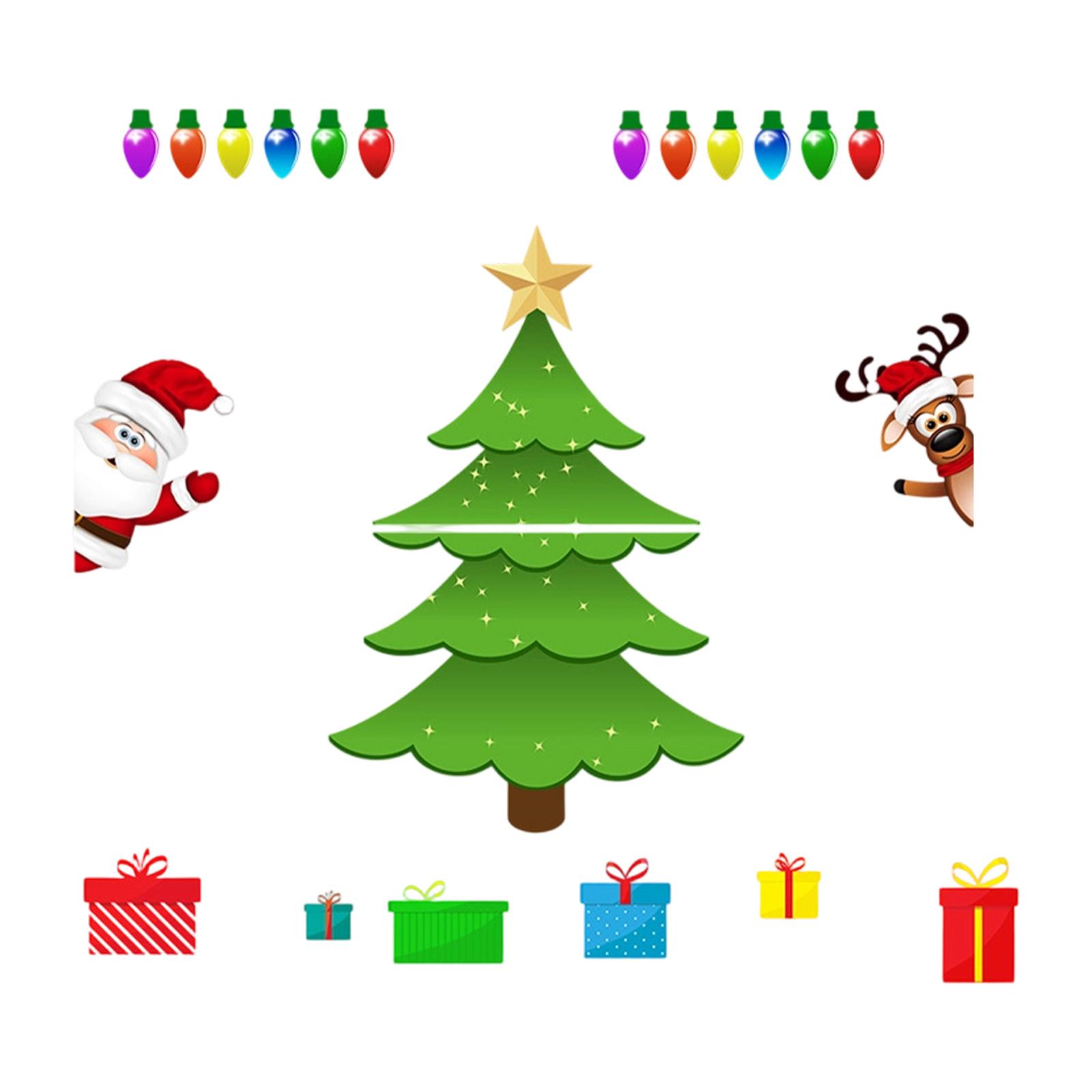 

Christmas Tree Refrigerator Stickers Kitchen Decor Decorating Christmas Decorations for Garage Family Birthday Parties Home