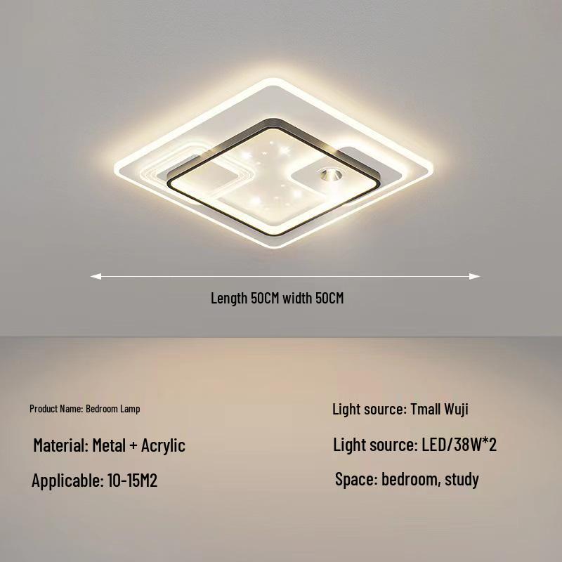 LED Ceiling Light: Simple, Atmospheric Design for Living Room, Bedroom, or Dining Room