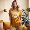 Vintage Folding Fan T-Shirt Floral Fan Tee - Mother Day Gift for Mama Mom Granny Grandma Mother Grandmother Gran Nana Sister Aunt Women
