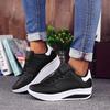 Lace Up Sports Mesh Walking Shoes Women Fashion Wedge Platform Loafers Sneaker Roller Skates for Women
