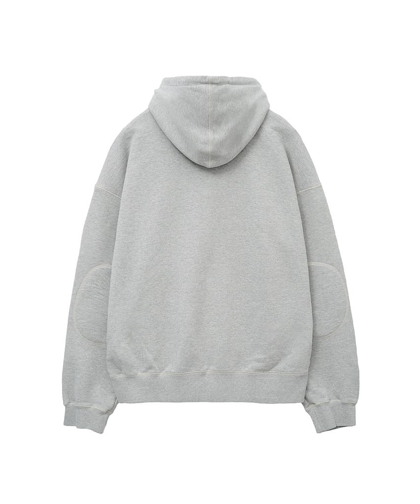 Kaba Taraf Oversize Fermuarlı Kapüşonlu Sweatshirt M.Gri