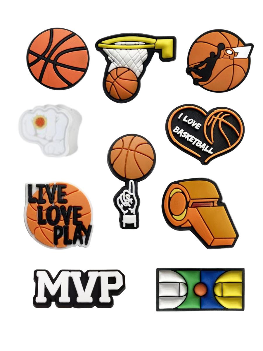 

Джибитсы баскетбол basketball спорт sport мяч 10 шт аксессуары крокс украшение різнокольоровий