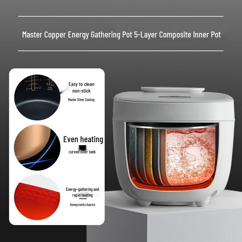 Midea Smart Rice Cooker 4L with Copper Pot Liner CN Plug (adapter Included)