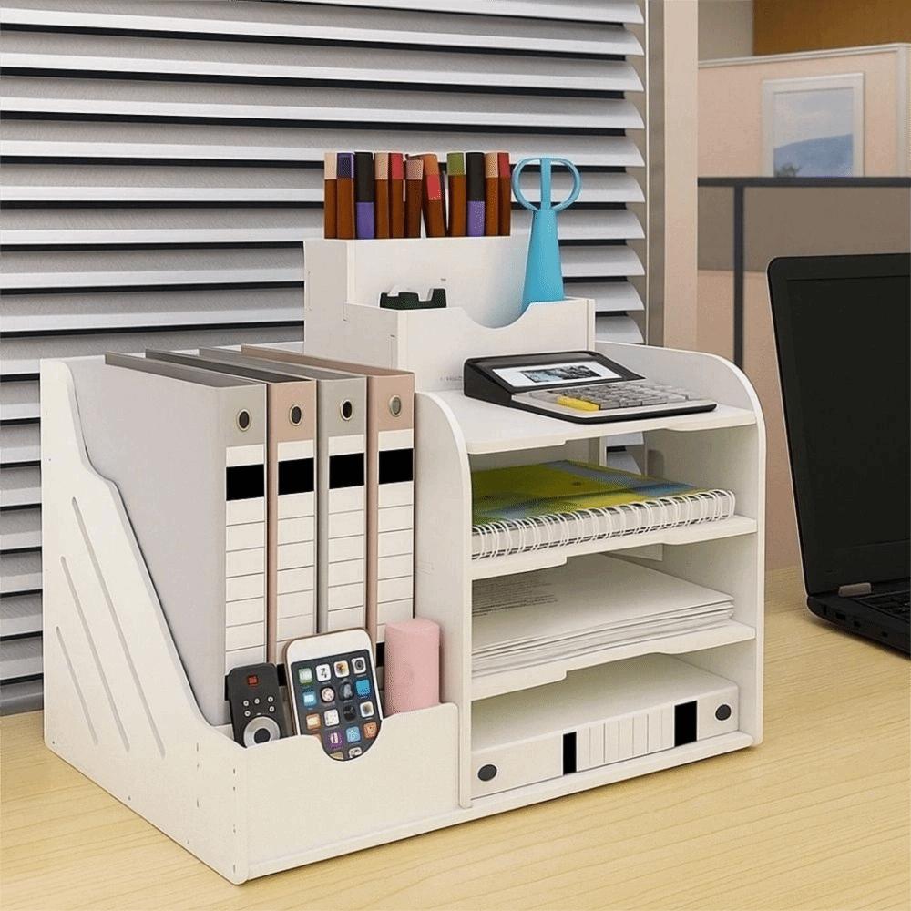 Thickened Desktop Organizer Large Capacity File Holder File Storage Rack  Office