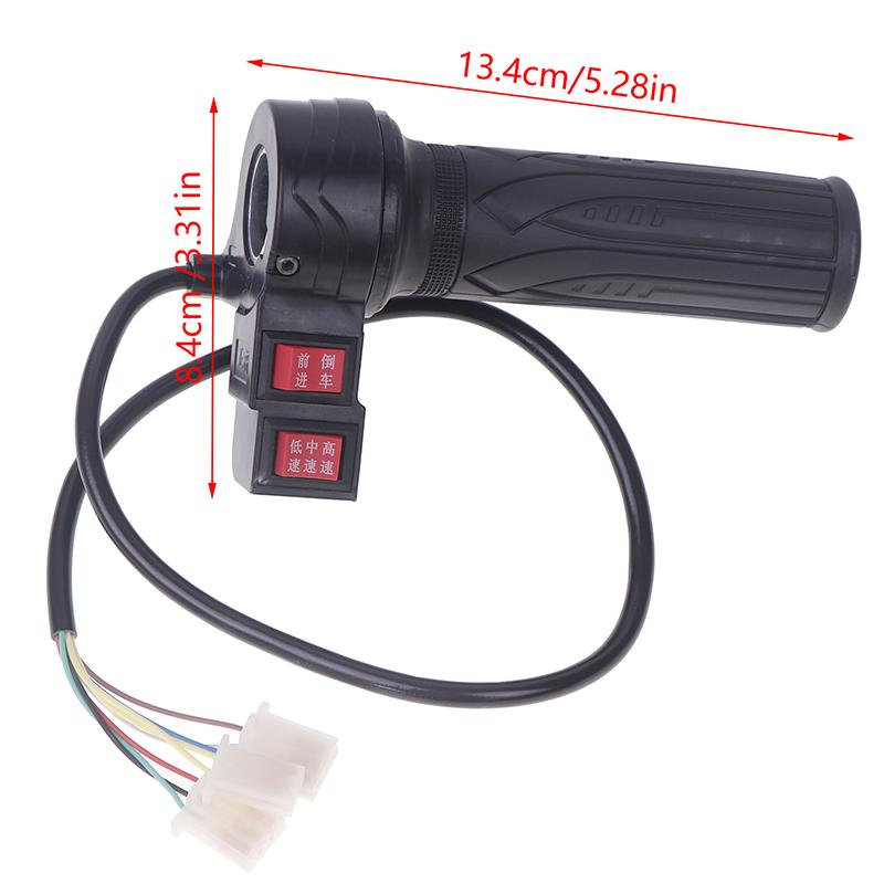 Ebike Twist Throttle Controller With Push Forward And Reverse Botton Electric Bike Throttle Control Speed Handle Grip