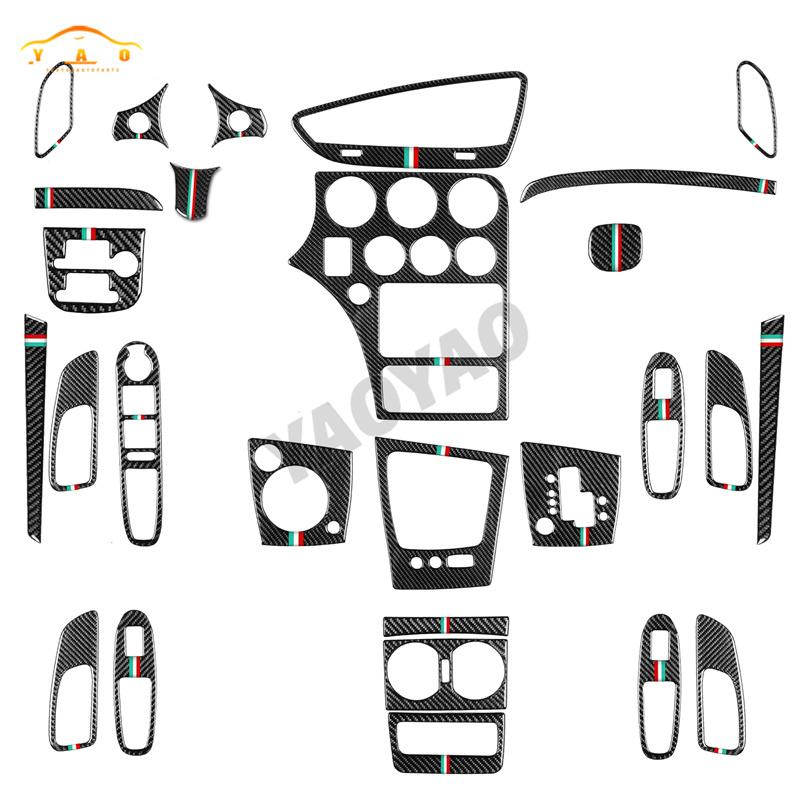 Carbon Fiber Sticker Brera Spider Dashboard Gear Shift Panel For Alfa Romeo 159 2005- Car ide Decorative Accessories