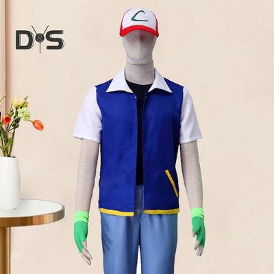 3 Teile/satz Anime Outfit Rollenspiel Kostüm Ash Fans Jacke Handschuhe Hut Set Täglichen Tragen Partys Festivals