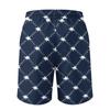 Men's Casual Drawstring Waist Shorts with Star and Wave Print Lightweight Summer Beach Shorts for Everyday Wear