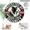 2D Flat Round Aluminum Sign, "Border Collie Warning", Is Very Suitable As A Home Decoration At The Entrance, Suitable for Villages, Farms, Kitchens