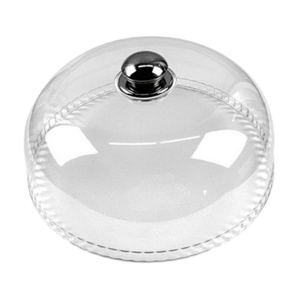 Couvercle de Dôme Transparent pour Gâteau Usage Domestique Anti-poussière Plateau d'Exposition pour Desserts Couvercle à Pâtisserie Couvercle à Pain pour Manger Quantité 24.8cm/26cm/30cm