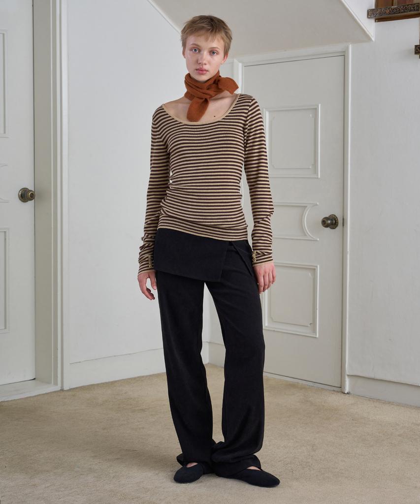 Simeteuligpeosenteu Stripe 2-Way Knit / Butter
