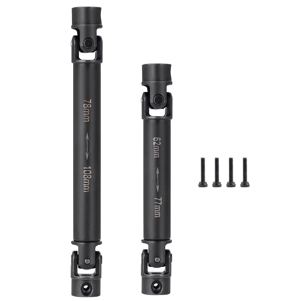 YEAHRUN Steel Front Rear CVD Drive Shafts Steering Portal Axle Stub for 1/18 RC Crawler Car Axial Capra 2WD UTB18 Accessories