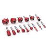 Carbide Tip Trimmer Router Bit Diameter Set Hard Carbon Steel 15 Types Red 6.00mm 6-Inch General-Purpose