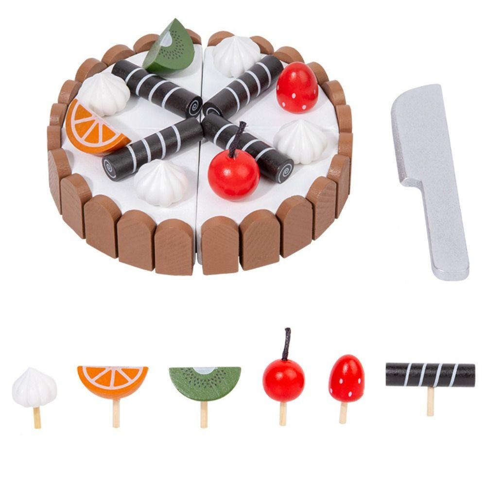 Interactive Birthday Cake Pretend Toy Magnetic Mousse Cake Cutting Game  Party Favor Gift