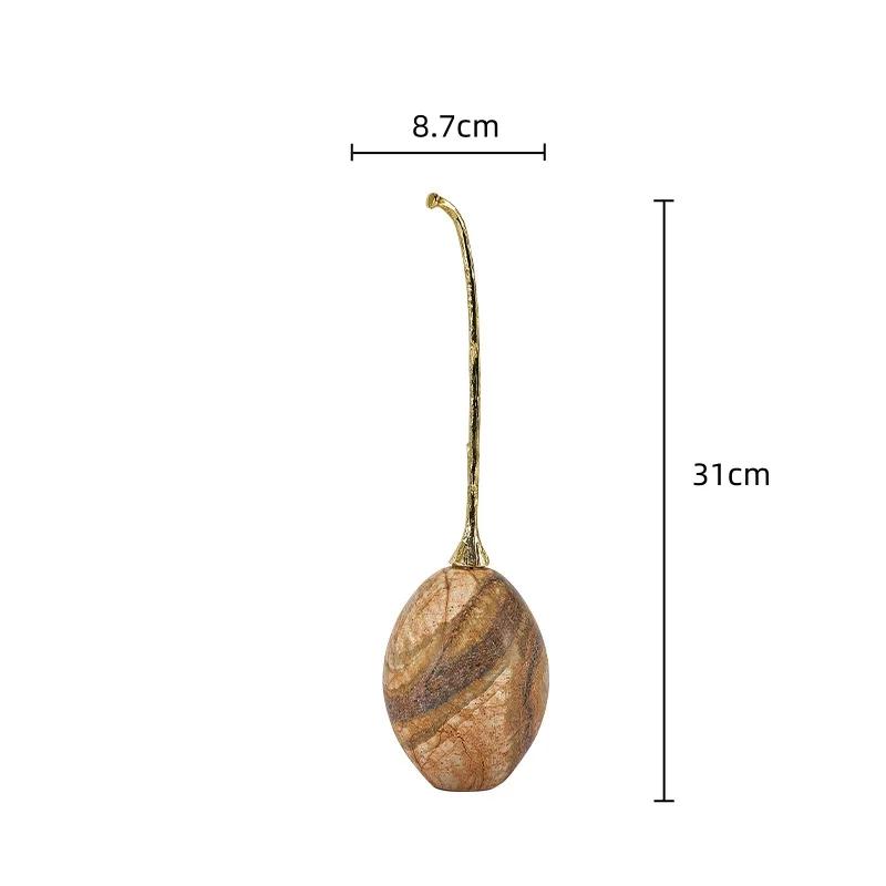 Creative Natural Marble Ornaments Dinosaur Egg Marble-patterned Egg Abstract Handicrafts Home Decoration Accessories