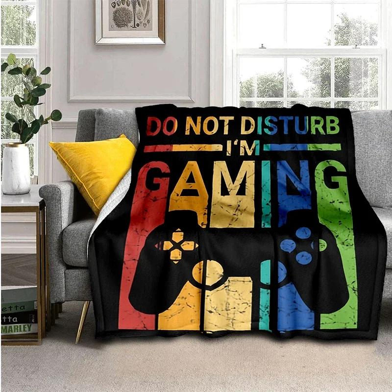 Kontroler do gier koc Gamepad flanelowy koc Super miękki polar gra rzut koce do sypialni kanapa Sofa prezent dla chłopca