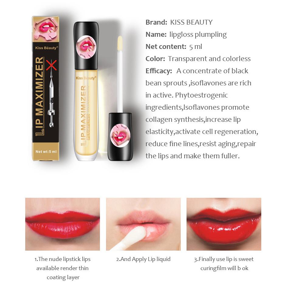 Transparent Lip Plumping Oil Moisturizing Lip Balm Reduce Lip Lines Elasticity Lip Moisturizing Lip Plumping Lip Balm