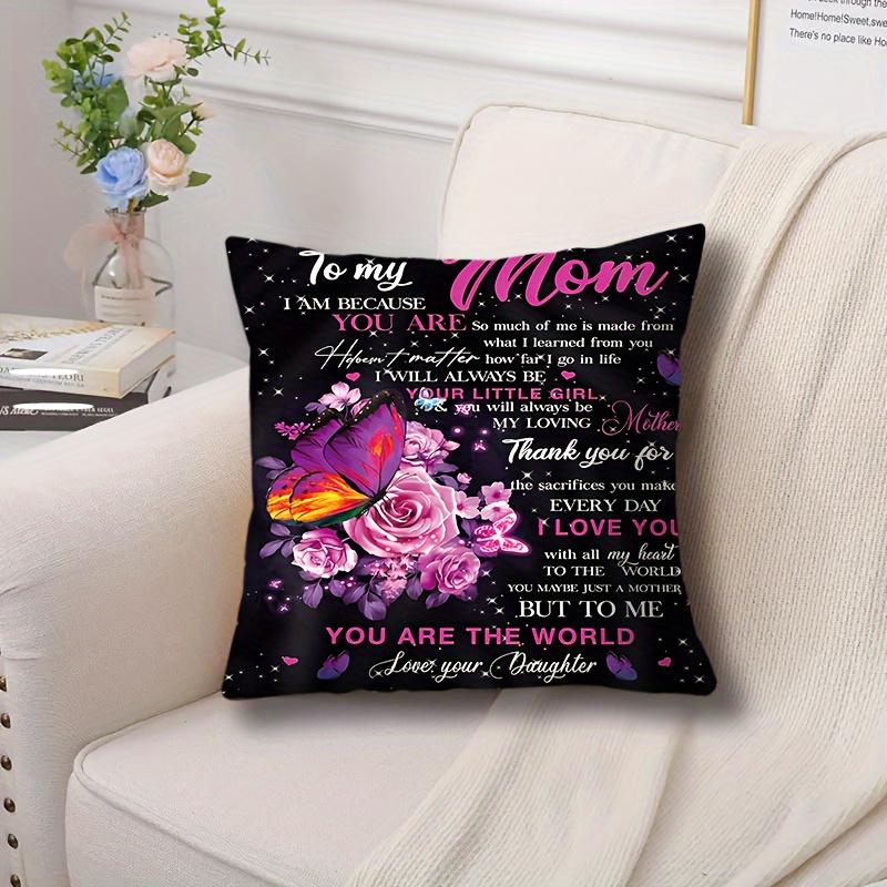 1Pc Butterfly Fashion Pillow Cover, The Perfect Gift For Mothers, Mother’S Day, Valentine’S Day. Pillow Insert Not Included.