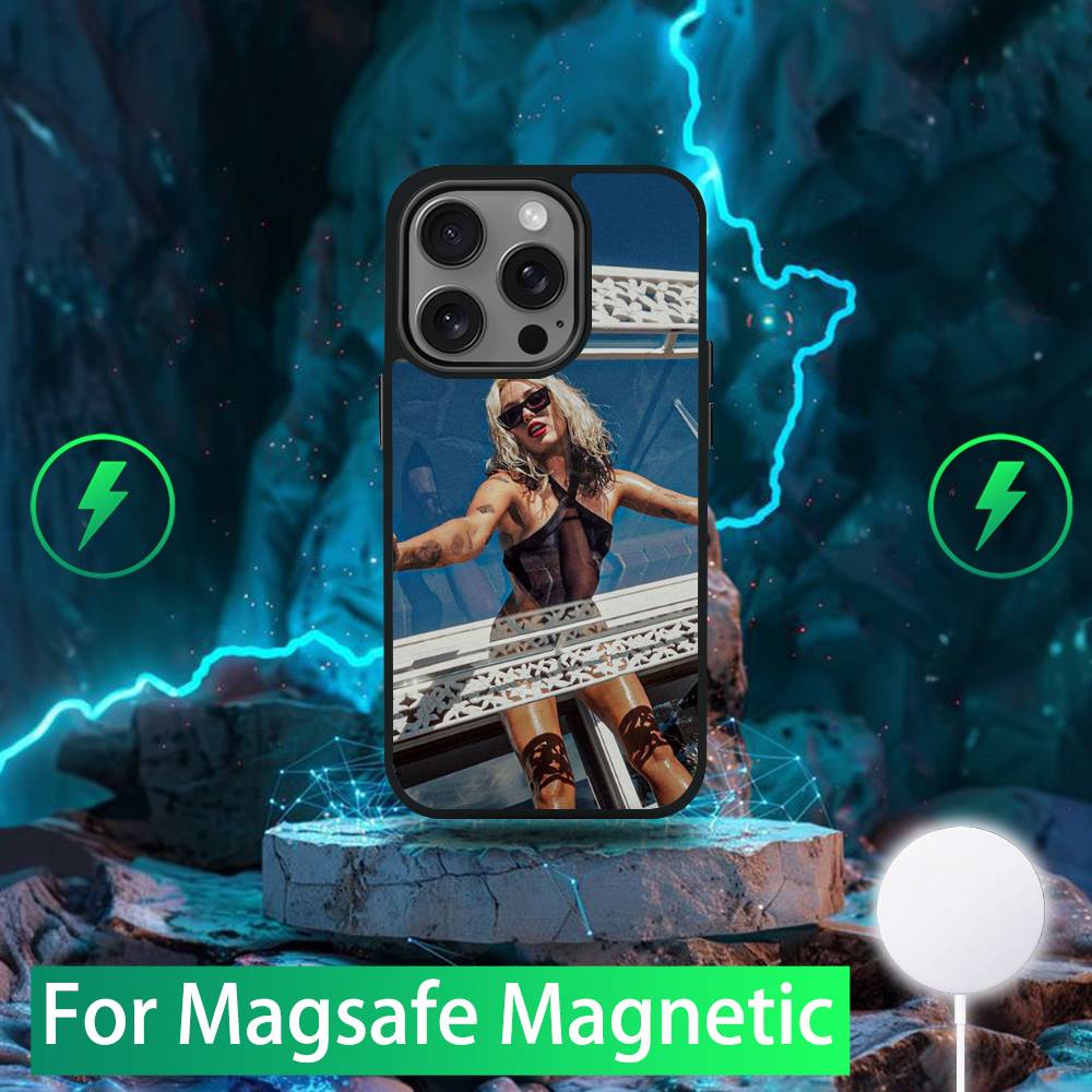 Miley C-Cyrus Phone Case For iPhone 16,15,14,13,12,11,Pro,Max,Plus,Mini,SE New Magsafe Magnetic Wireless Charging