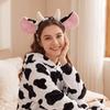 Hair-Pressing Animal Ears Hair Hoop Polyester Dairy Cow Hairband  Halloween Carnival