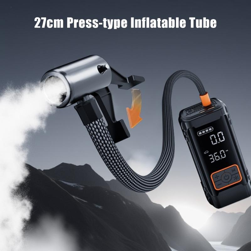 Multifunctional Digital Tire Inflator with Flashlight and Pressure Gauege Portable Air Compressor Universal Air Pumps