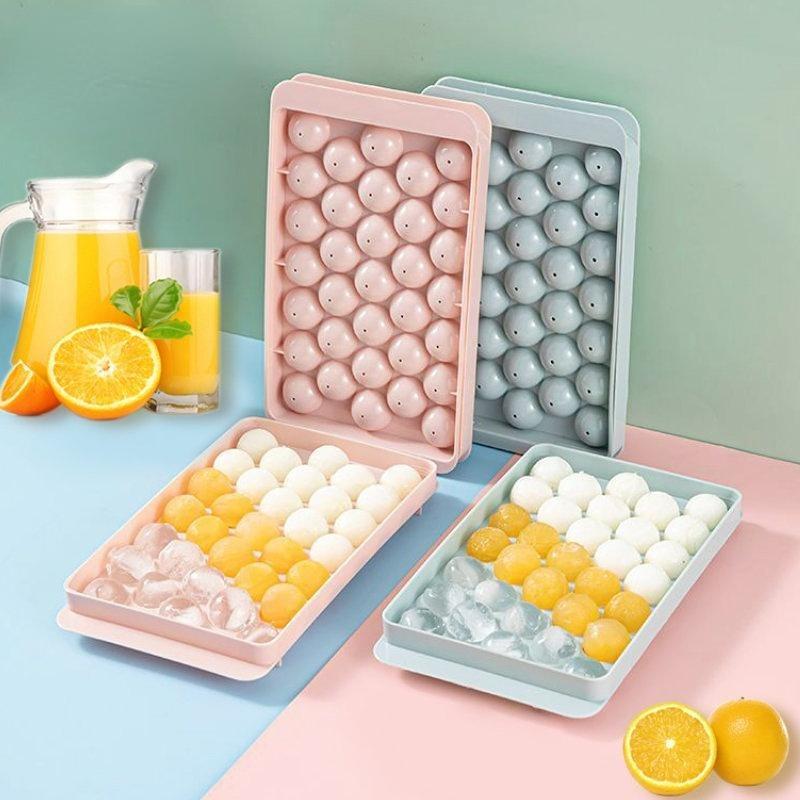 33 Ice Boll Hockey PP Mold Frozen Whiskey Ball Popsicle Ice Cube Tray Box Lollipop Making Gifts Kitchen Tools Accessories.