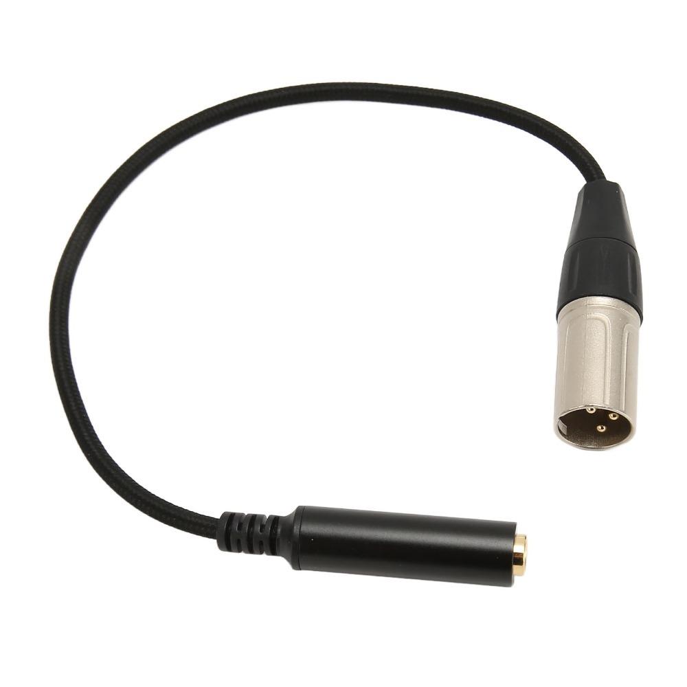 3 Pin Male To 6.35mm Socket Microphone Cable 0.3m / 0.98ft Sound Cable  Audio Equipment Linking