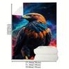Goshawk Flannel Digital Print Blanket, Small Throw - Suitable for Sofa, Bed, Travel, Camping, Living Room, Office Chair