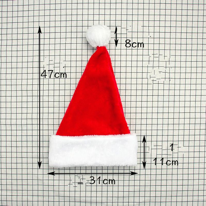 Luxury Thickening Plus Pălărie de Crăciun de pluș mare Căciulă de Moș Crăciun de ultimă generație Decor de Crăciun