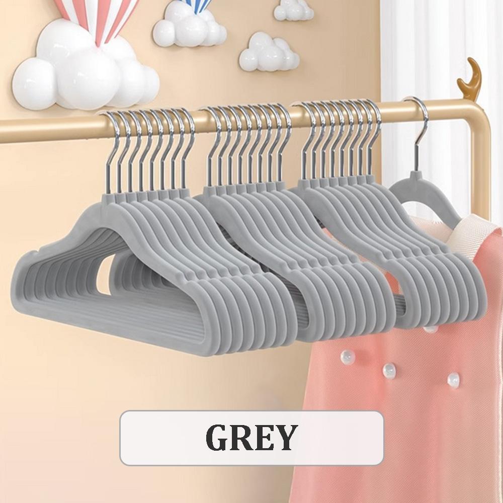 10/20 Stück Samt-Kleiderbügel Rutschfest Rotin Babykleiderbügel Tragbar Kindergarderoben-Organizer Platzsparend zum Trocknen von Kleidung