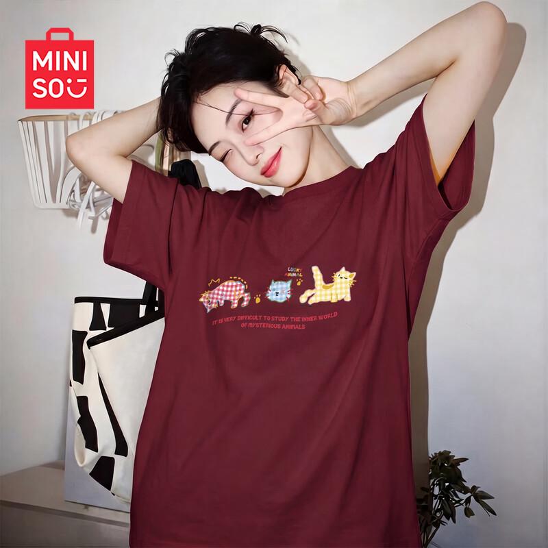 MINISO Women s Pure Cotton Loose Fit T-Shirt 2XL