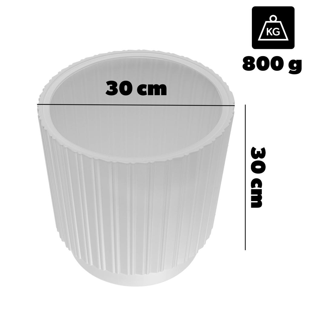KADAX Doniczka Donica Na Kwiaty 30cm Osłonka Z Wkładem Kwietnik Plastikowa