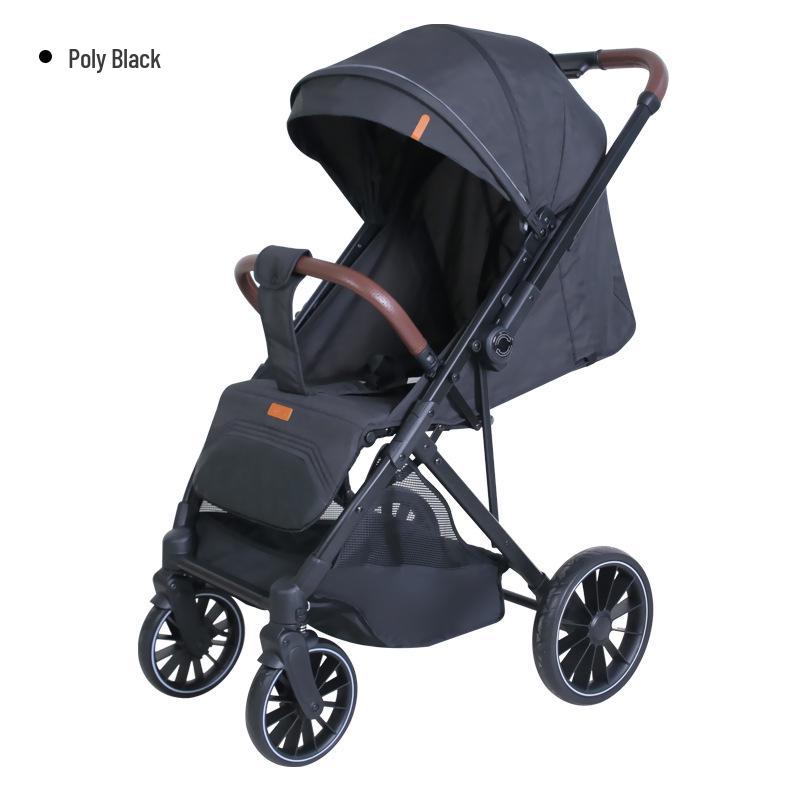 He Bao Baby Stroller: Reinforced Two-Way, One-Key Folding, High-Landscape Pram