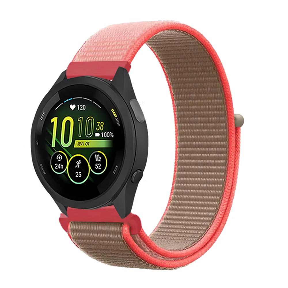 20mm 22mm Pletený nylonový smyčkový řemínek pro Garmin Forerunner 165 55 965 265 255 955 Venu 3 Náramek pro Garmin Active/Vivoactive 5