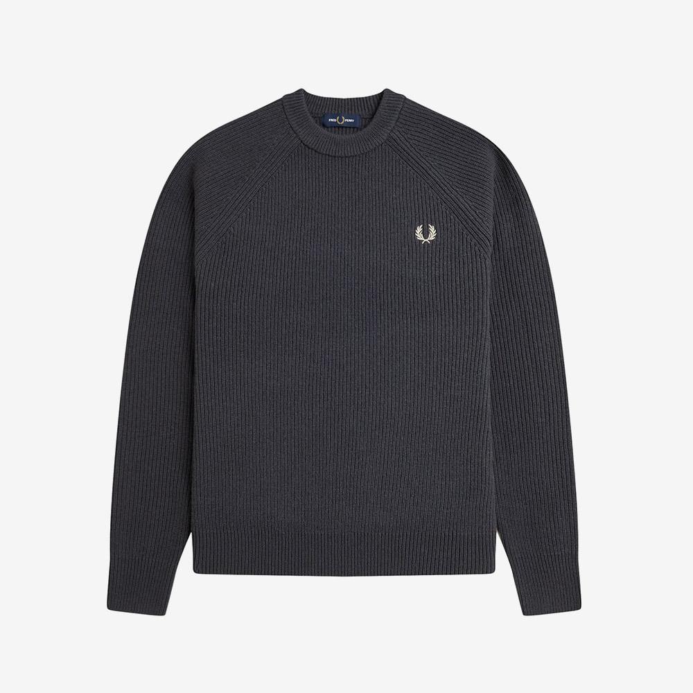 Fred Perry [Sharp] Lambswool Raglan Knit - Anchor Grey Afpm2531548-297