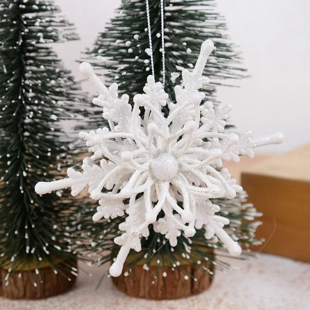 New Ice White Christmas Snowflake Pendant DIY Acrylic 3D Snowflake Decoration Snowflake Tree Decoration Home Decoration