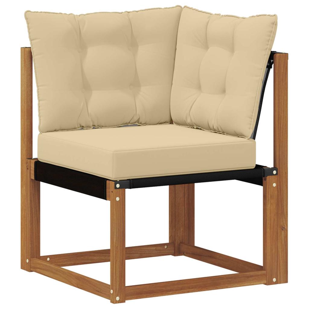 Outdoor Sofa Set with Cushions 7 pcs Natural and Beige