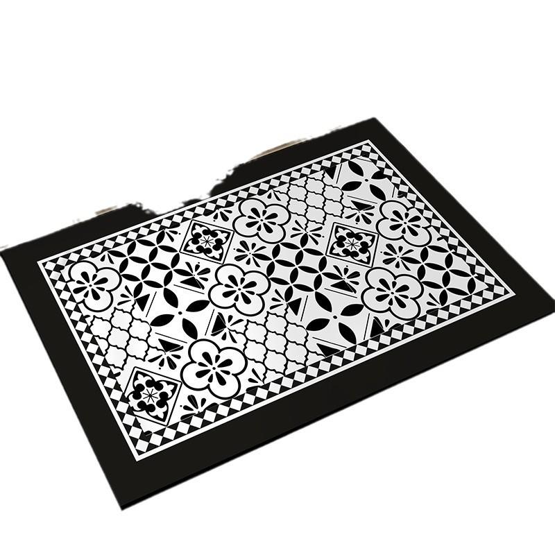 Retro Light Luxury Bathroom Quick Drying Pad Shower Room Water Absorption and Dirt-resistant Foot Pad Household Wear-resistant Floor Mat
