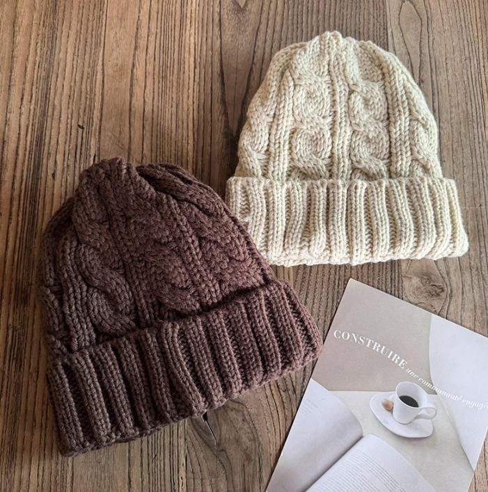 Unisex Fleece-lined Beanie Hat Winters Hats Male Female Outdoor Classic Keep Warm Winter Cap