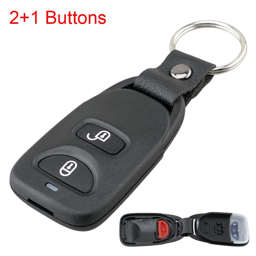 Coque de clé de voiture télécommandée 3+1 Boutons / 2+1 Boutons Compatible Pour Hyundai Elantra Sonata / Kia Carens