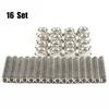 16set Hexagonal Flange Anti Lock Nut Stainless Steel Bolts Exhaust Manifold Header Stud Kit For Ford F150 4.6/5.4L V8