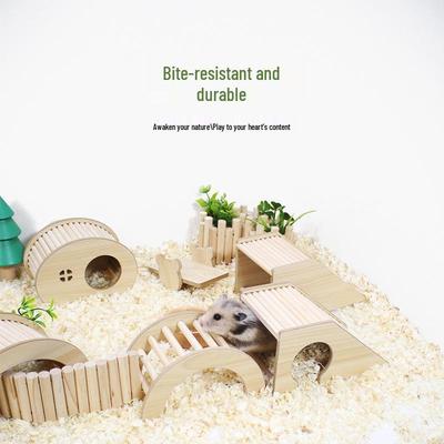 Goldhamster Kletterleiter & Brücke: Langeweile-Vertreibendes Landschaftsspielzeug & Dekor