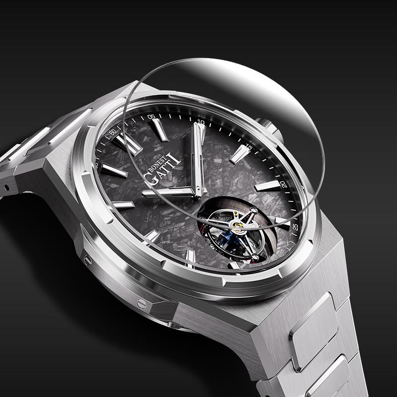 BONEST GATTI new German men's watch tourbillon watch men's mechanical watch carbon fiber luminous watch exquisite gift box