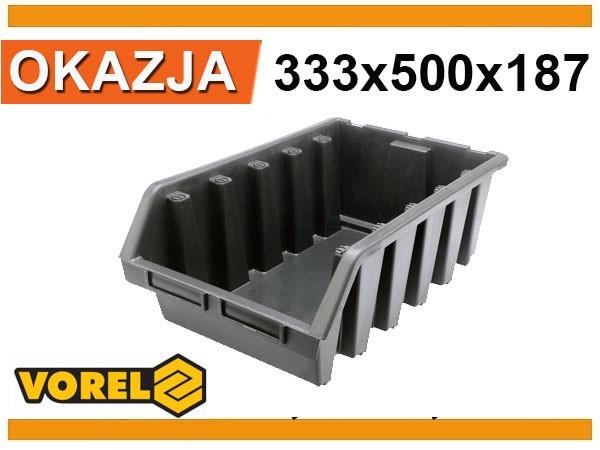 Schwarzer XL-Aufbewahrungsbehälter 333 x 500 x 187 78835 VOREL