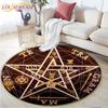 Yin Yang Round Mats Ying Yang Pentagram Area Rug Carpets for Living Room Bedroom Tatami Circle Carpet Kids Play Mat Round Carpet