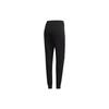 Adidas Favorites Knit Pants Letter Print Elastic Waist Cuffed Casual Pants Women Pants Black FM6189