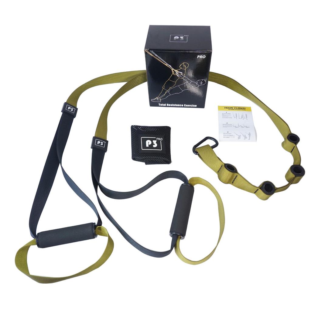 P3TRX Home Suspension Trainer: Fitness Straps, Resistance Bands, & Yoga Exercise Equipment