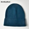 Simple solid color hat Men's winter light board cover Knitted hat Wool hat Autumn and winter warm ear protector Cold hat