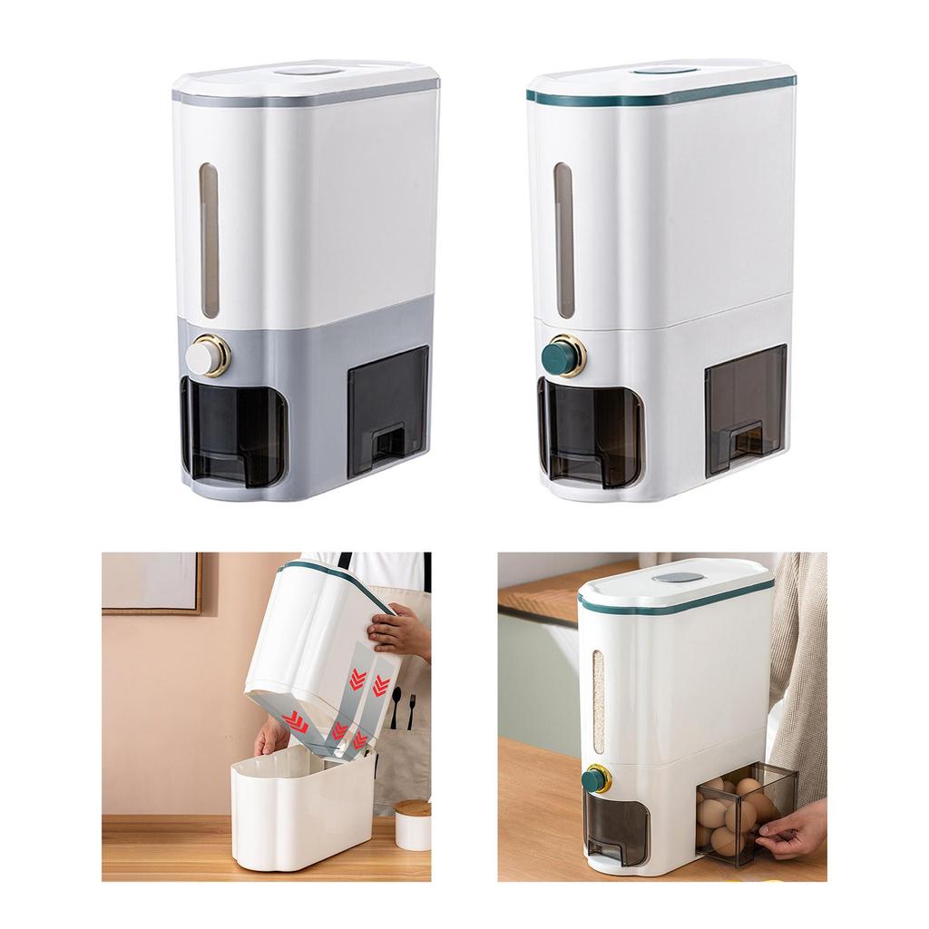11kg Grain Container Storage with Lid, Pantry Store Food Rice and